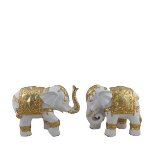 2023 Factory wholesale Feng Shui ornaments resin decorative souvenir thailand Lucky elephant statue animal figurine