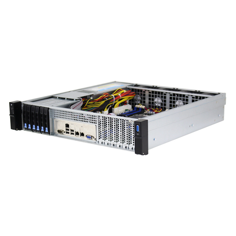 2u 6Bay 2.5 Inch HDD Hot Swap E ATX Server Case Short Depth Rackmount Server Chassis PC Cabinets Box