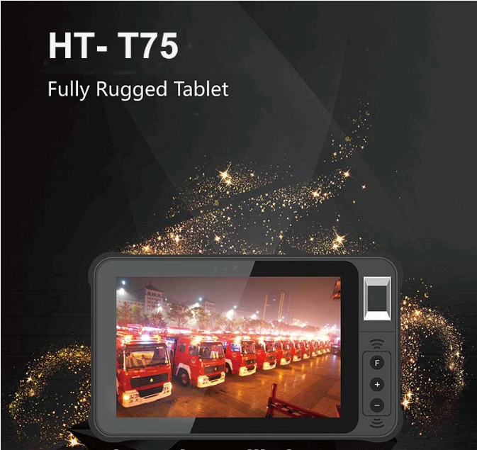 HT- T86 New 8inch intel Win10 & android 128G industrial IP68 rugged tablet with NFC 1d 2d barcode AR film