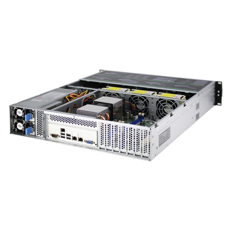 2U 8 Bay Hot-Swappable19Inch 8 Hard Drives Bay Storage Case Server Chassis 6GB/sSATA Backplane