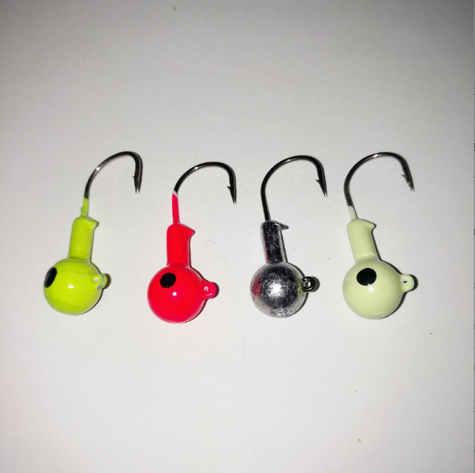 Multi weight  fishing gear jig hooks round swing jig head for bass Metal fishing Jigs Lead Head Hooks For Soft Lures Baits