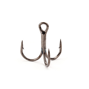 Tolure high carbon round bent sea stainless steel fishing treble hook with good price