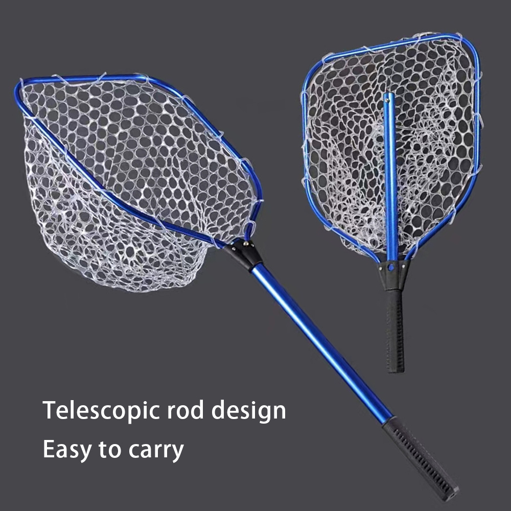 Tolure hot sale Custom High Quality Soft Rubber Mesh Net Silicone Net Fly Fishing Landing Net