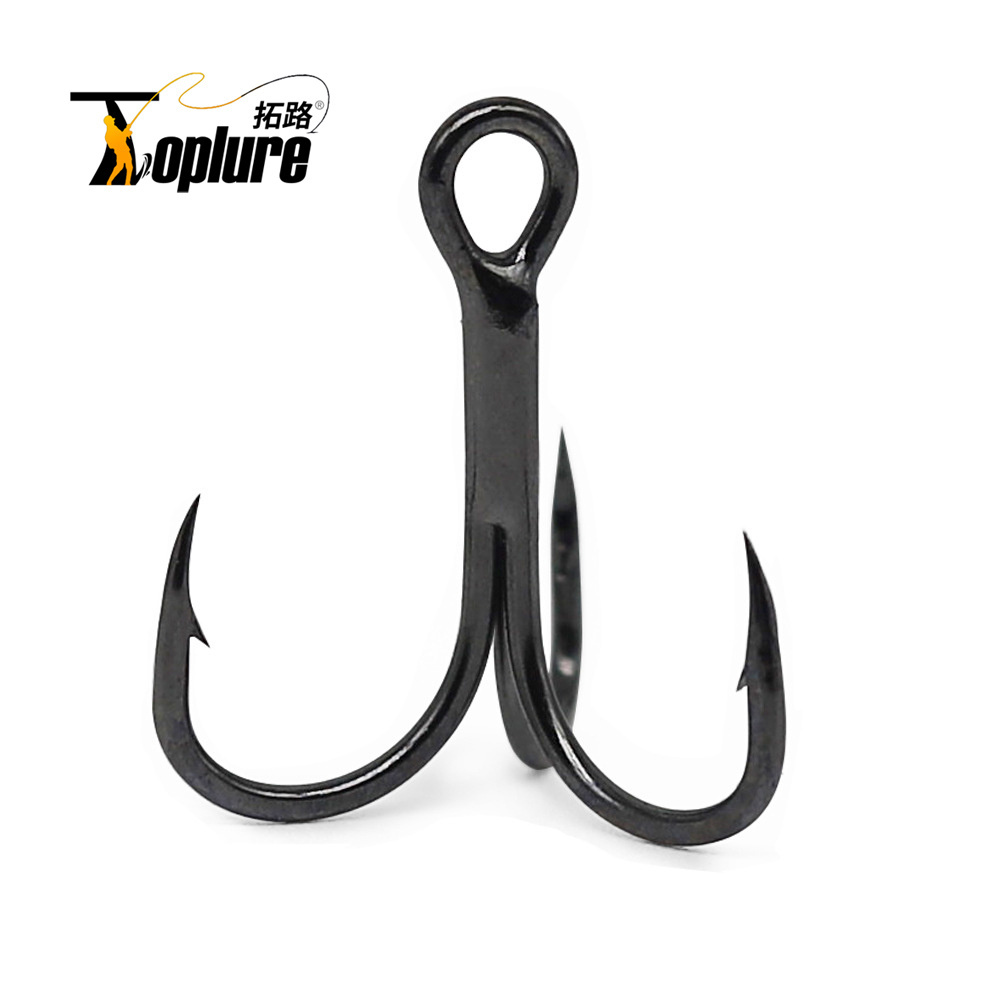 Toplure Super Strong Japan quality 3X Strengthen Treble Hook Lure Fishing Hook Wholesale Black Nickle 3X Treble Hook