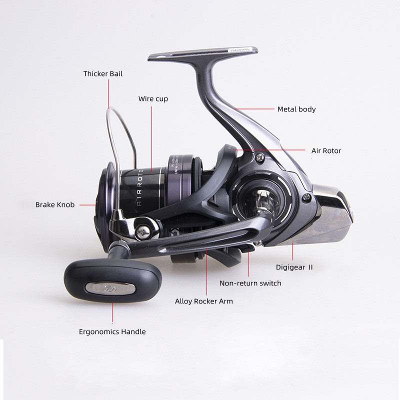 Original DAIWA CROSSCAST 5000/5500/6000 Spinning fishing reel 3+1BB 4.9:1 Air rotor Long Cast Reel Saltwater Carp fishing reel