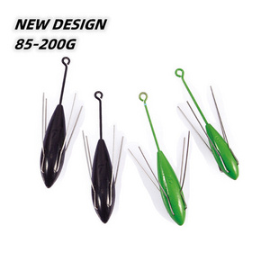 New design 85g 115g  142g 170g 200g long tail salt water claw lead casting weight fishing breakaway lead sinker