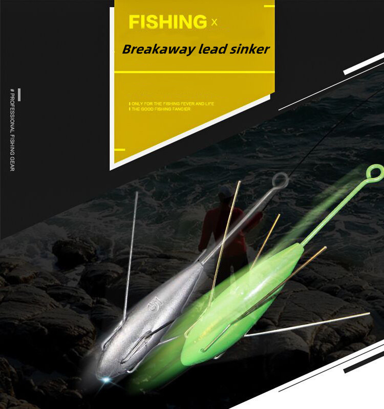 New design 85g 115g  142g 170g 200g long tail salt water claw lead casting weight fishing breakaway lead sinker