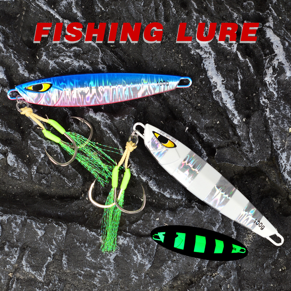 Tolure 30g 40g 60g 80g 100g metal jig lure slow pitch jigging luminous japan quality salt water fishing lures