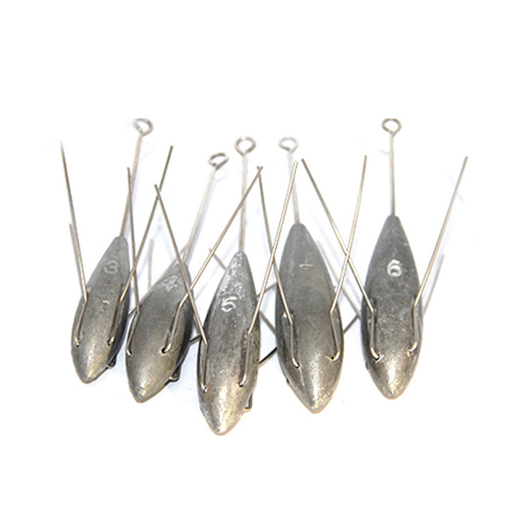 New design 85g 115g  142g 170g 200g long tail salt water claw lead casting weight fishing breakaway lead sinker