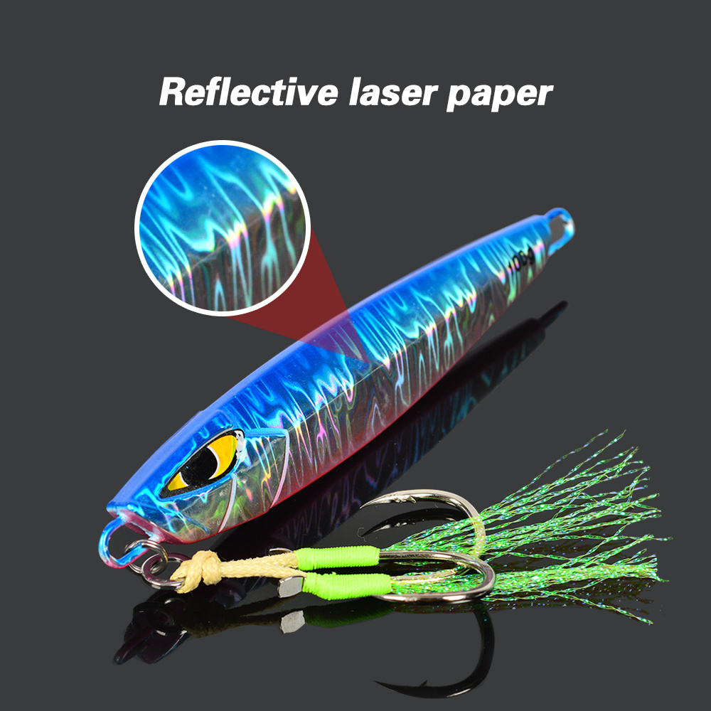 Tolure 30g 40g 60g 80g 100g metal jig lure slow pitch jigging luminous japan quality salt water fishing lures