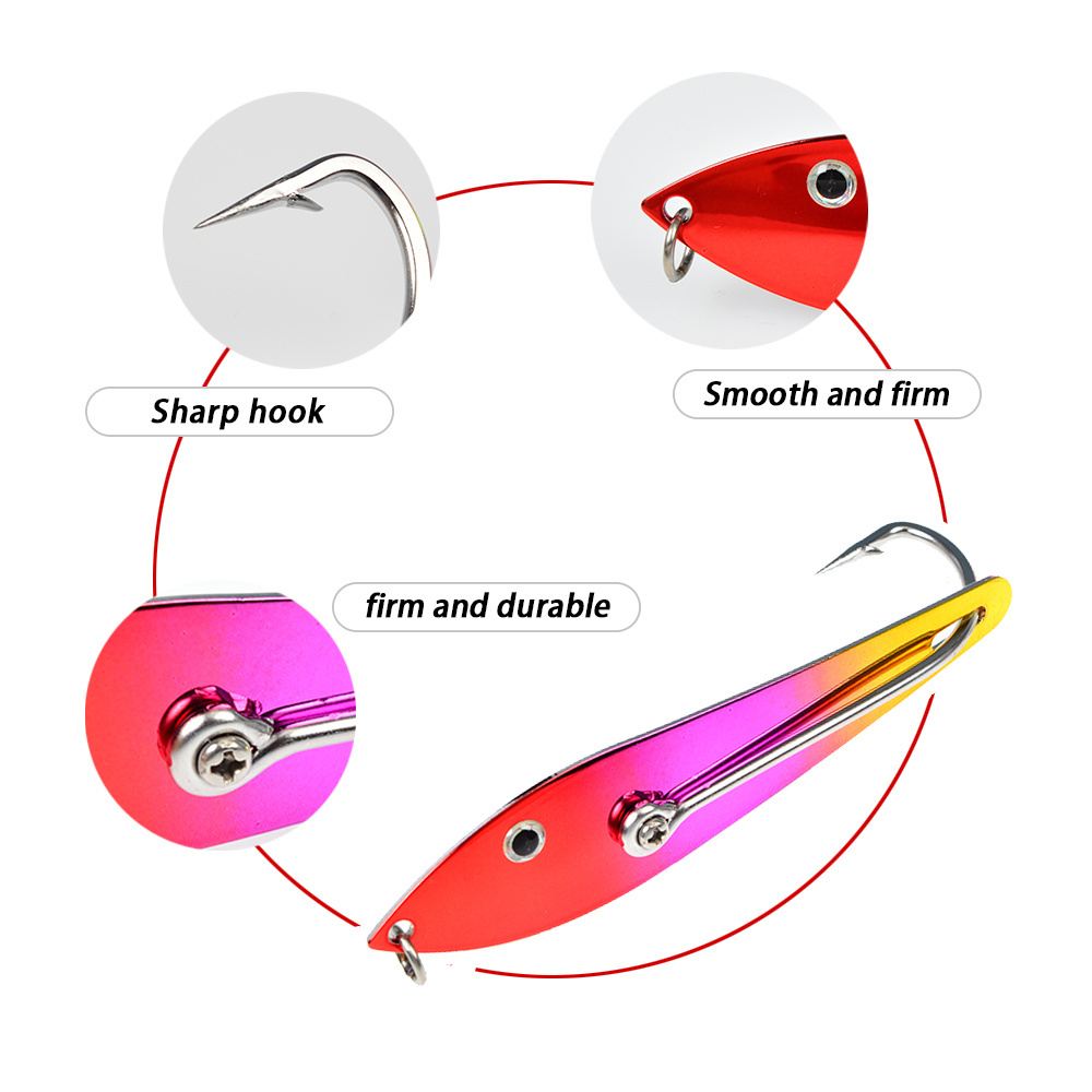 Hot sale OEM 40g 60g 70g Sea Fishing Big Game Trolling Fishing Lure Double Big Game Saltwater Marlin spoon fishing lures