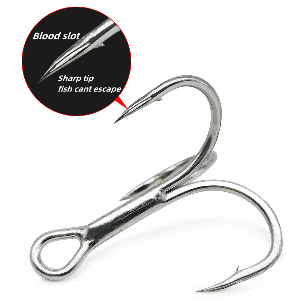 Toplure Super Strong Japan quality 3X Strengthen Treble Hook Lure Fishing Hook Wholesale Black Nickle 3X Treble Hook