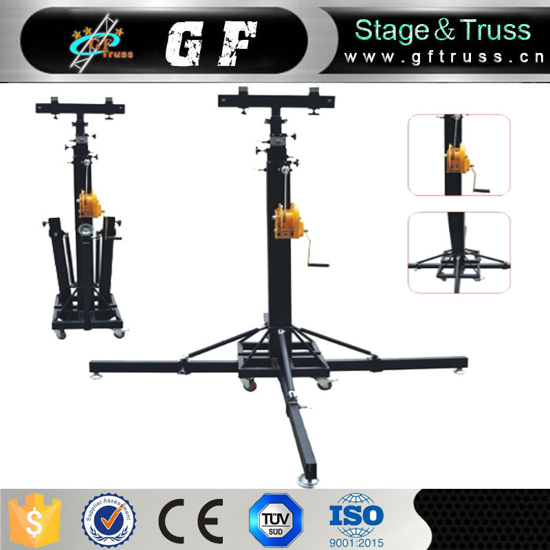 Lighting Truss Crank Stand Lift Tower with Truss Adapter/Line Array Speaker Truss Hand Crank