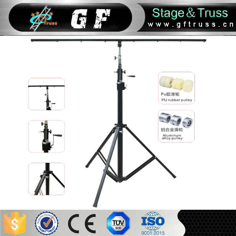 Lighting Truss Crank Stand Lift Tower with Truss Adapter/Line Array Speaker Truss Hand Crank