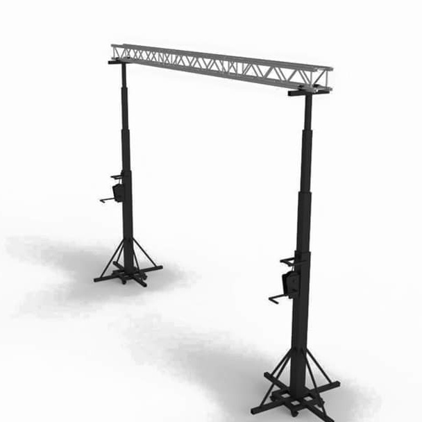 Lighting Truss Crank Stand Lift Tower with Truss Adapter/Line Array Speaker Truss Hand Crank