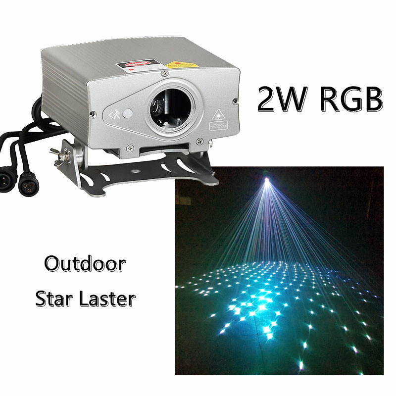 2W Outdoor star laser projector light IP65 RGB star laser  2W RGB waterproof laser light