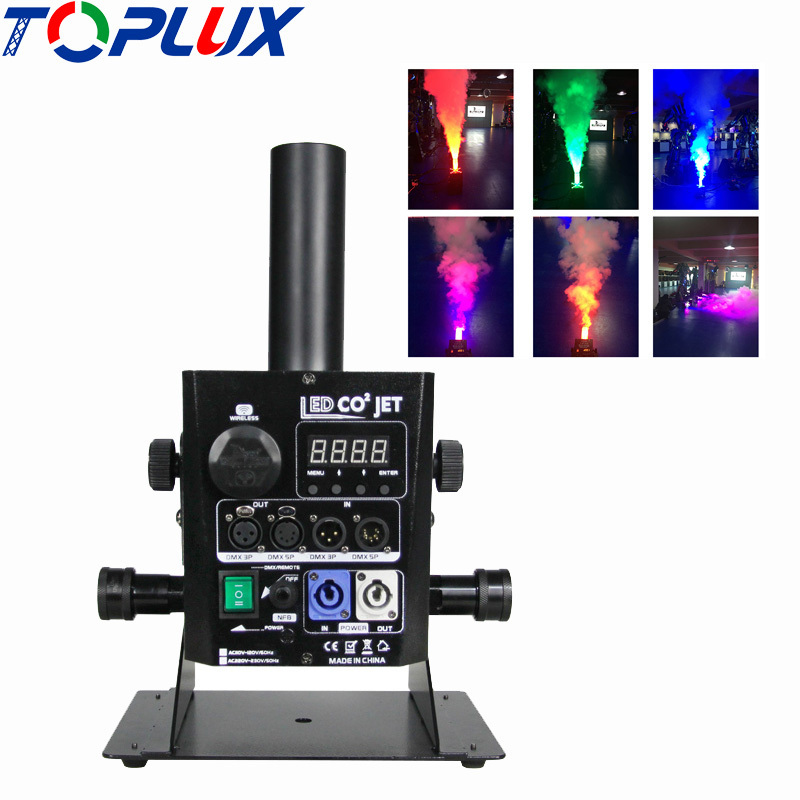 DJ Stage Effect Machine Stage Professional RGB 3 IN 1 LED Co2 Jet Machine Co2 Cryo Cannon Jet 10m