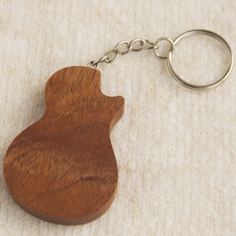 Wooden Keychain Guitar Picks holder box Magnetic design Blank Engravable custom logo