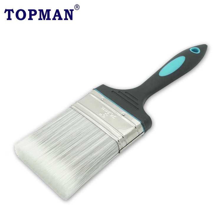 4 inches professional flat paint brush with rust-resistant stainless steel ferrule