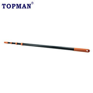 Topman 4 sections 4 meter powder coated inner lock steel telescopic extension pole for painting and cleaning