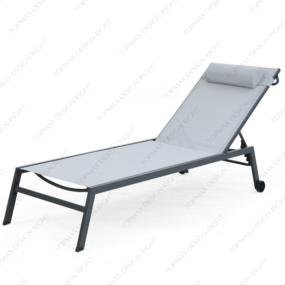 Topmax Outdoor Deck Lounger Pool Edge Recliner Chair In Pool Lounger Waterproof Chaise Sun Loungers For Pool Side Modern