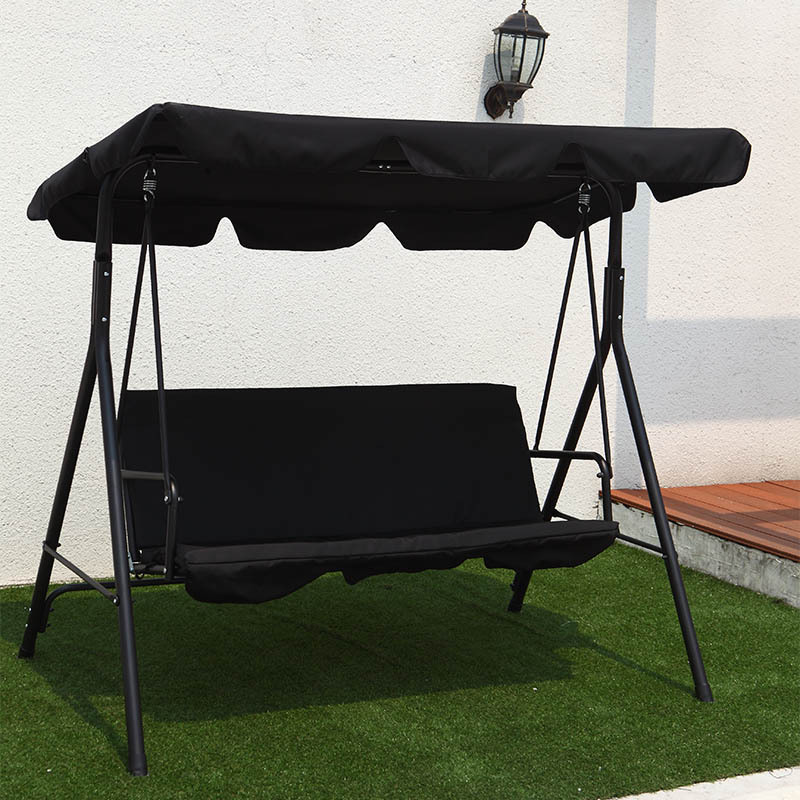 Outdoor furniture 3 Seater Swing  Seat Cushioned Canopy Swing Chair for Patio