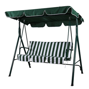 Outdoor furniture 3 Seater Swing  Seat Cushioned Canopy Swing Chair for Patio