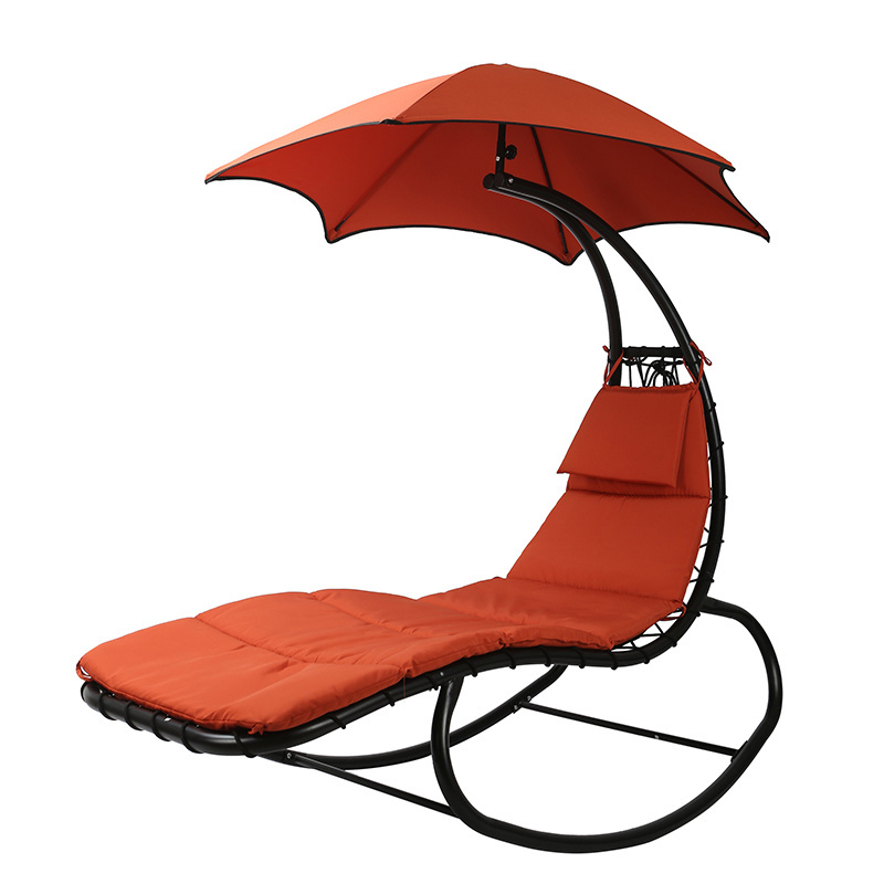 Outdoor Garden Furniture Steel Rocking Chairs Lounger Helicopter Arc Shape for Patio