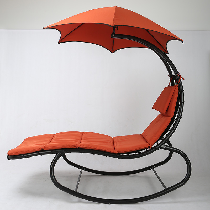 Outdoor Garden Furniture Steel Rocking Chairs Lounger Helicopter Arc Shape for Patio