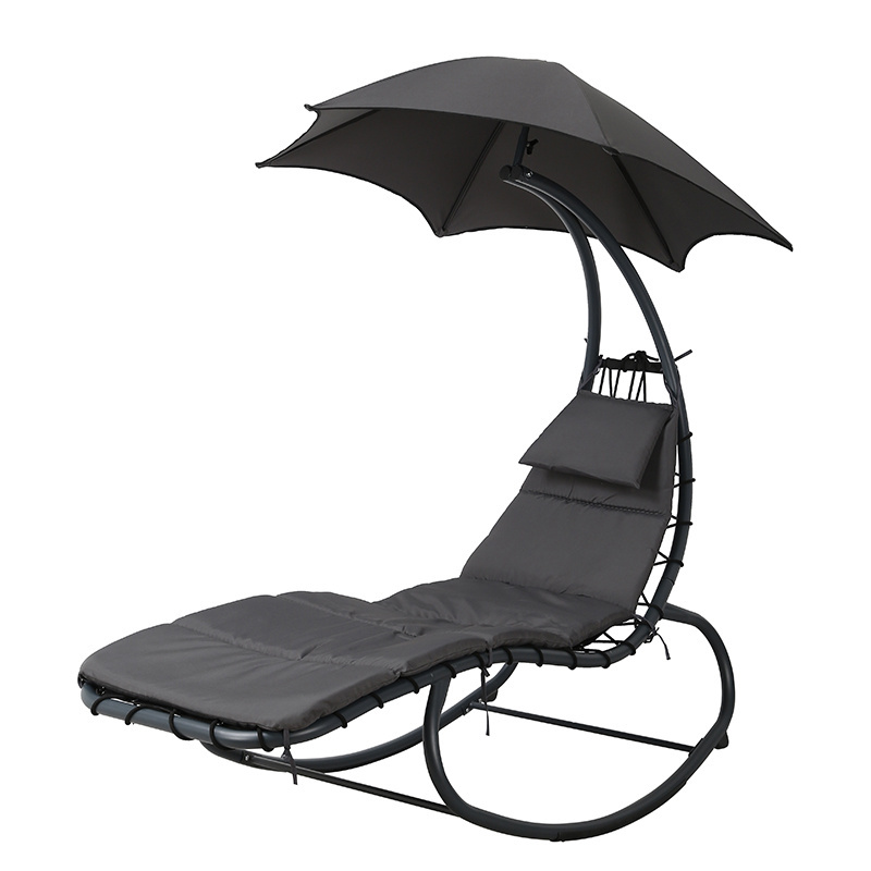 Outdoor Garden Furniture Steel Rocking Chairs Lounger Helicopter Arc Shape for Patio