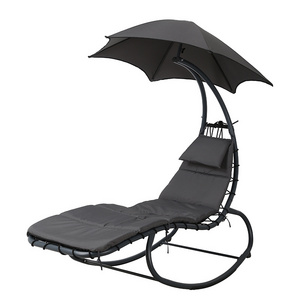 Outdoor Garden Furniture Steel Rocking Chairs Lounger Helicopter Arc Shape for Patio