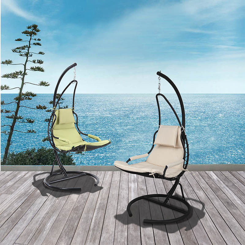 Promotional Curved Armrest Single Seat Hanging Chair Garden Swing Chair for Outdoor