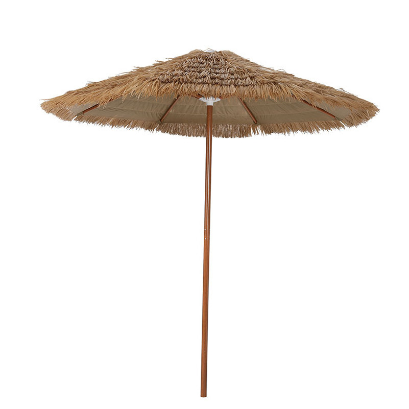 Beach Umbrella Manufacturers Promotional Vintage Strong Beach Umbrella Commercial Straw Beach Umbrella