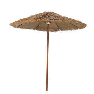 Beach Umbrella Manufacturers Promotional Vintage Strong Beach Umbrella Commercial Straw Beach Umbrella