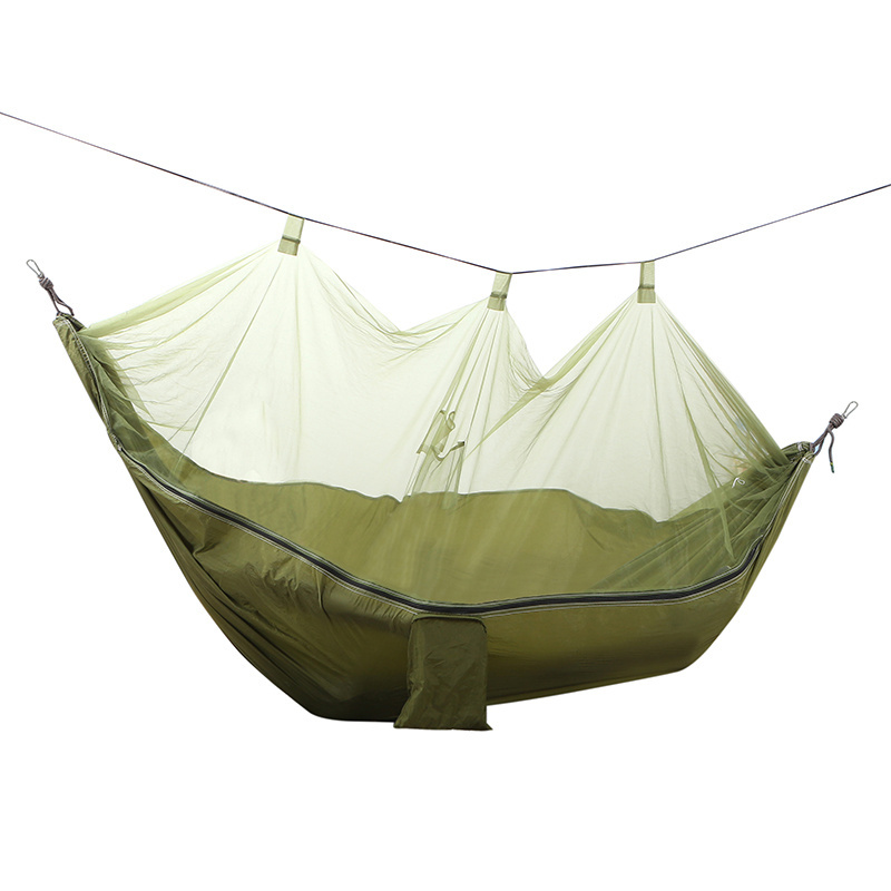 Camping Hammock Wholesaler Camping Accessories Nylon Hammocks Outdoor Hammock With Mosquito Net