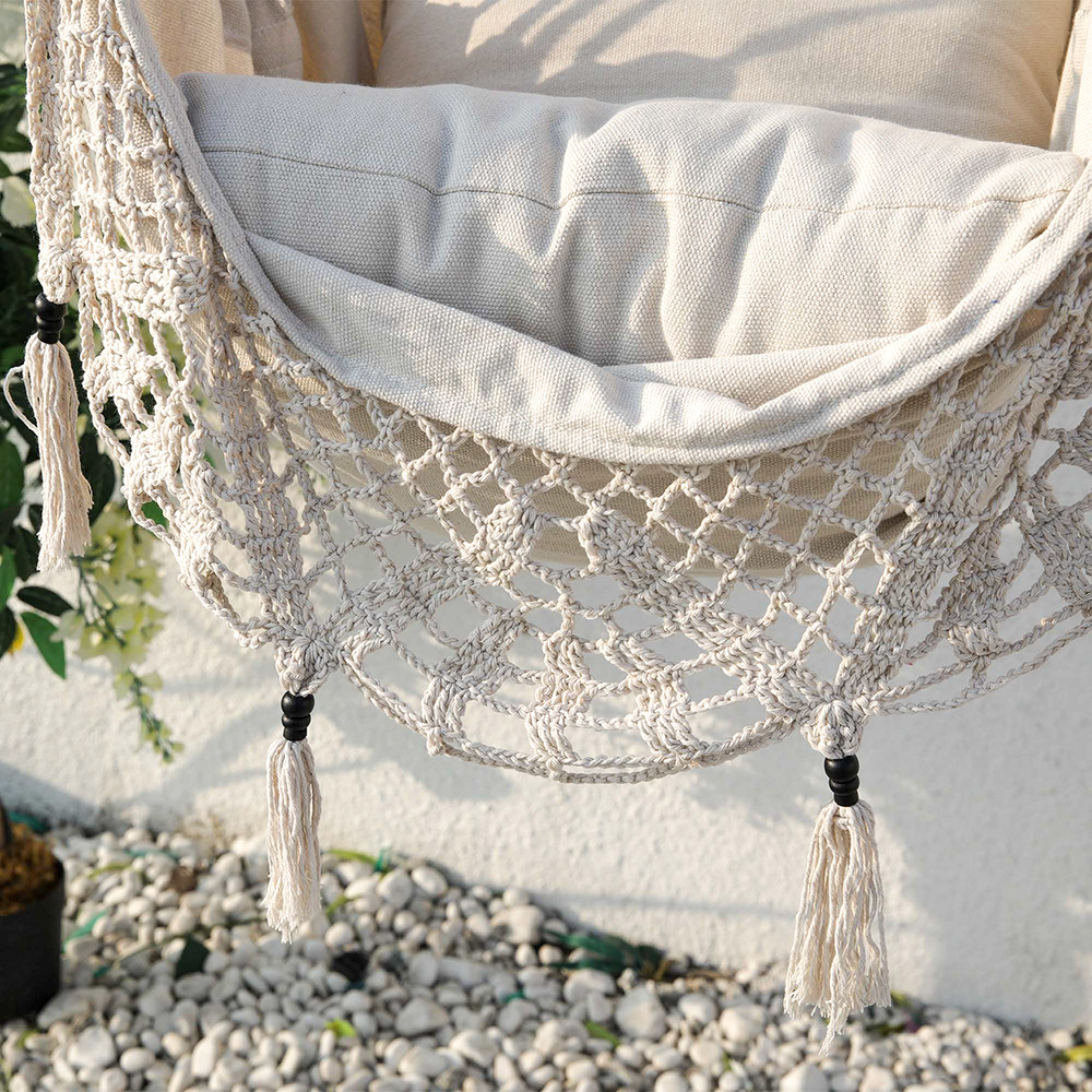 Factory Hammock Chair Modern Macrame Swing Bed  Travel Hammock Stand Folding Portable Hammock Tree Strap For Outdoor Camping