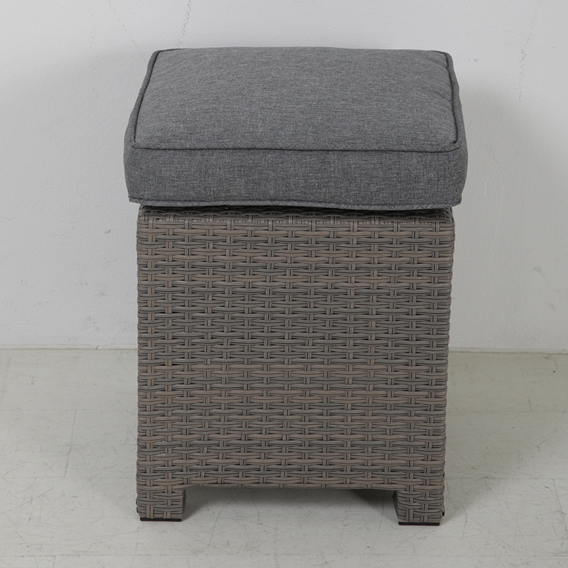 Imaginative sectional waterproof cover Aluminum PE rattan ottoman for balcony