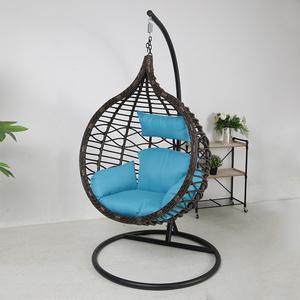 Ins Popular Folding Balcony Out Door Round Big Steel Tube Patio Swing Chair For Patio Or Indoor