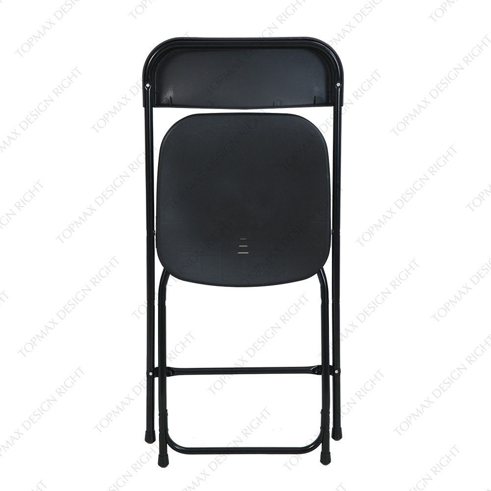 Cheap Price Outdoor Black Plastic Chairs Modern PP Plastic Folding Chairs Steel Metal Frame Plastic Chairs For Events