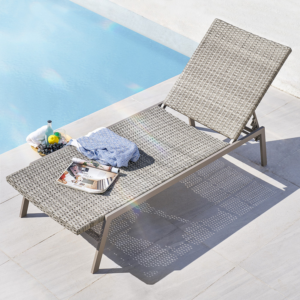 Beach Chair Lounger Supplier KD Lounger Chair Rattan Chaise Lounge Pool Outdoor Rattan Chaise Lounge Ledge Lounger In Pool