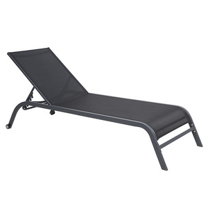 Factory directly steel frame adjustable outdoor sun pool lounger chair