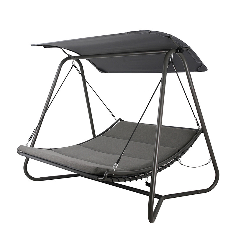 Stylish Romantic Swing Bed with Canopy Olefin cushion for Patio, Porch, Garden, Backyard and Deck