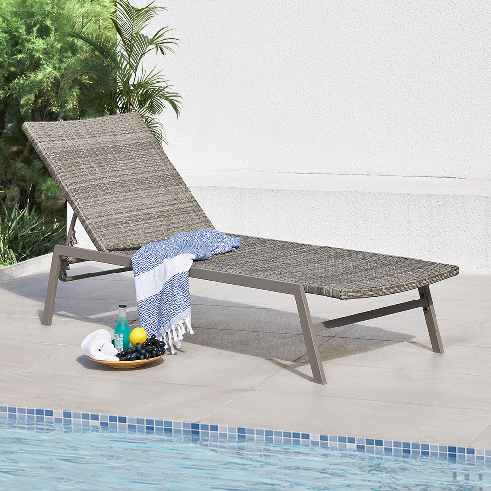 Beach Chair Lounger Supplier KD Lounger Chair Rattan Chaise Lounge Pool Outdoor Rattan Chaise Lounge Ledge Lounger In Pool