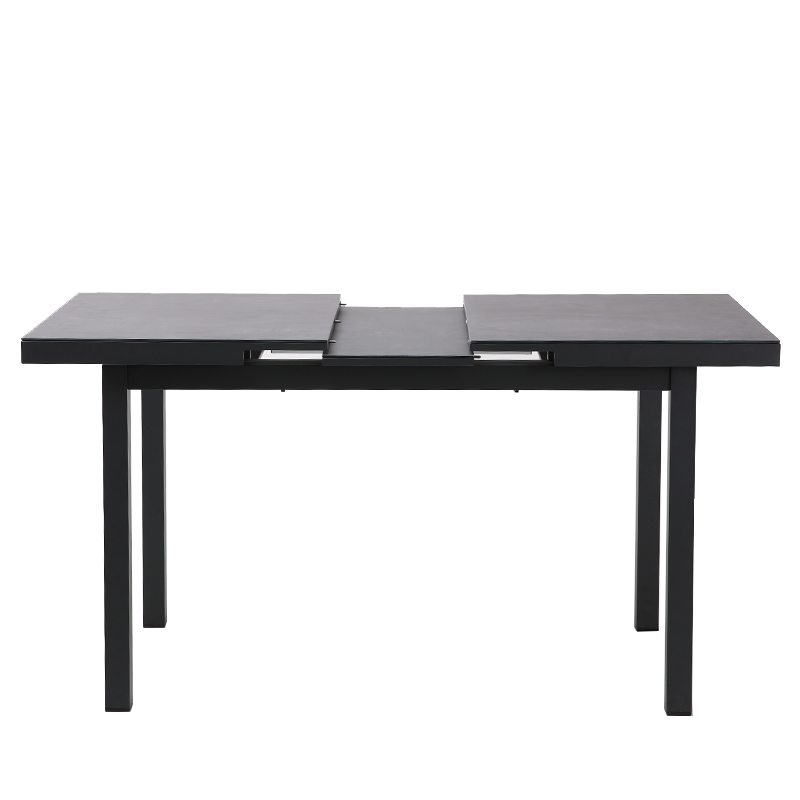 Factory directly garden furniture aluminum extendable dining table for patio