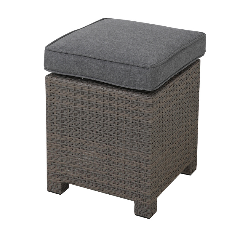 Imaginative sectional waterproof cover Aluminum PE rattan ottoman for balcony