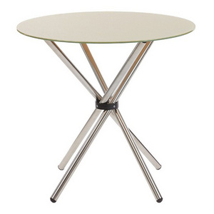 Nordic style modern design stainless steel legs Tempered glass dining table