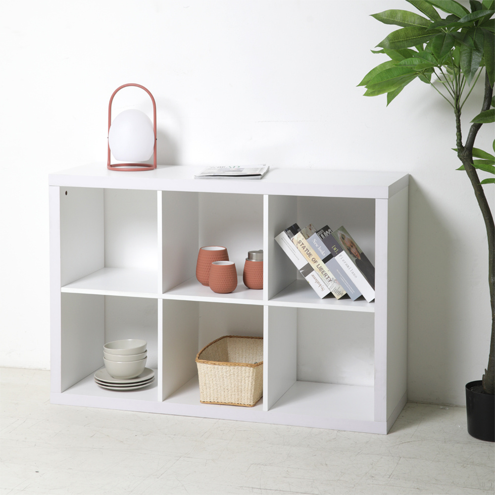 Home Office Organiser Display White 6 Cube Storage Bookcase Shelf Small Industrial Book Shelf Wall Square Bookcase Shelf