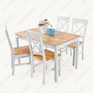 European Style Dining Room Sets Wooden Classic Dining Table Set 4 Seater White Minimalist Cheap Dining Chairs Set Of 4