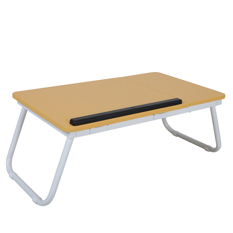 Hot Seller Withte Breakfast Table MDF Portable Folding Laptop Table Wood Folding Computer Desk On The Bed