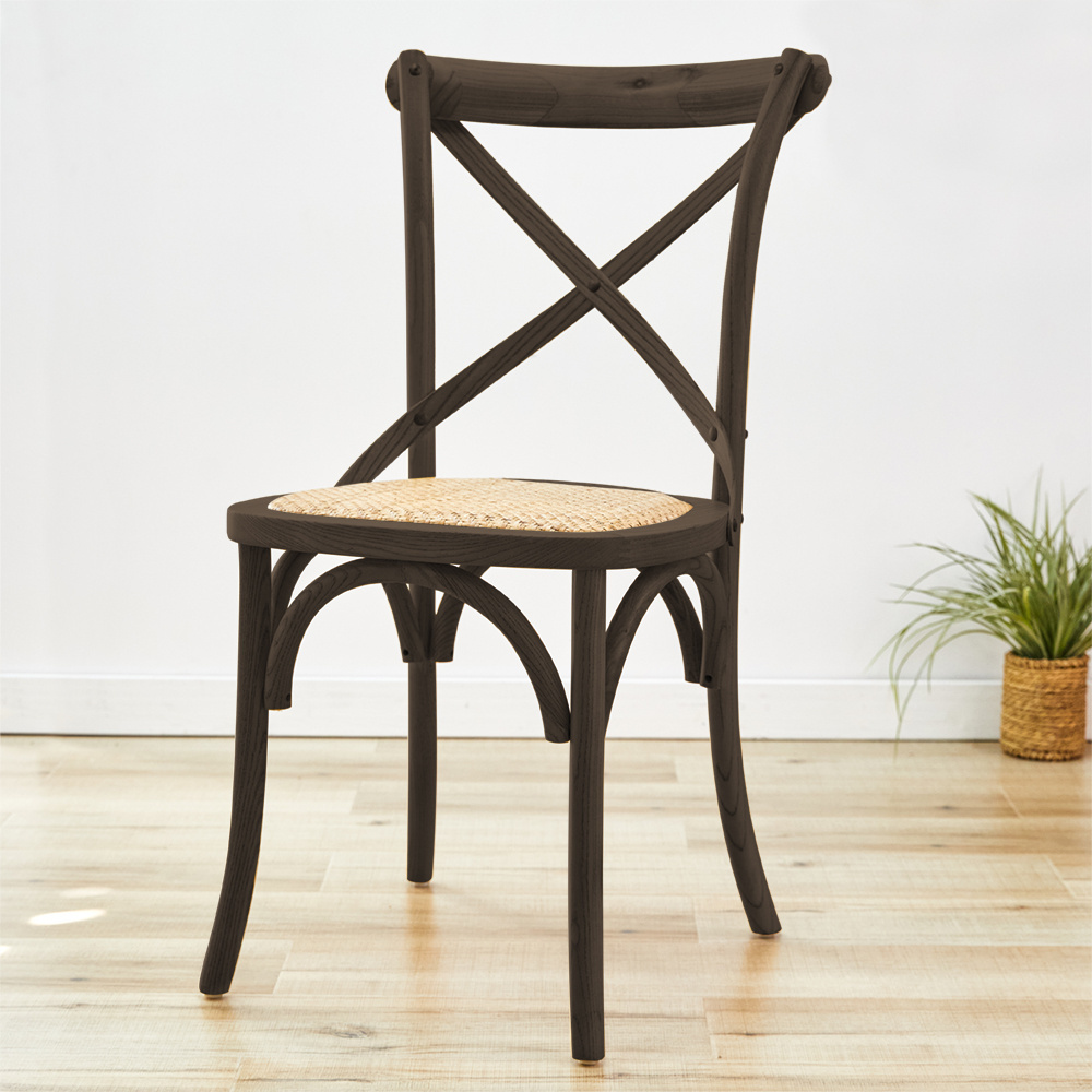 Free Sample Home Furniture Windsor Rattan Wood Chairs Outdoor Party Events Chairs Black Rattan Restaurant Wedding Dining Chairs